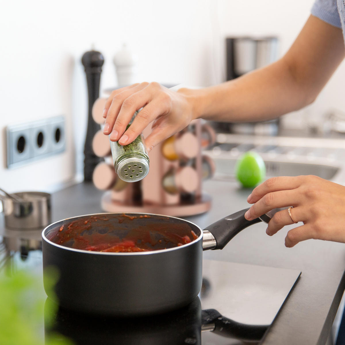 GEWÜRZKARUSSELL - Multicolor, Glas/Metall (22/22.5/22cm) - Relaxdays