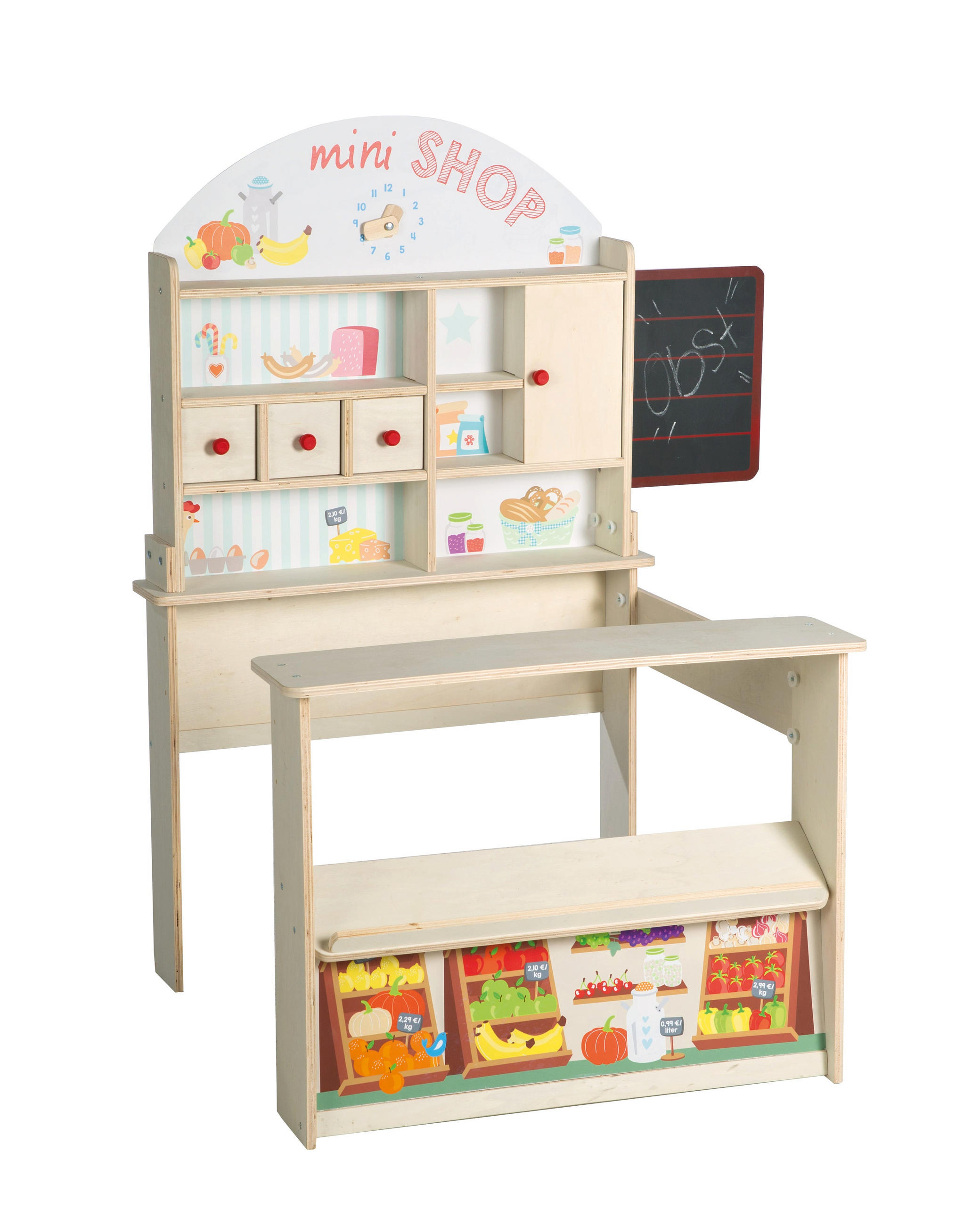 VERKAUFSSTAND - Naturfarben, Holzwerkstoff (89/114.5/74.5cm) - Roba