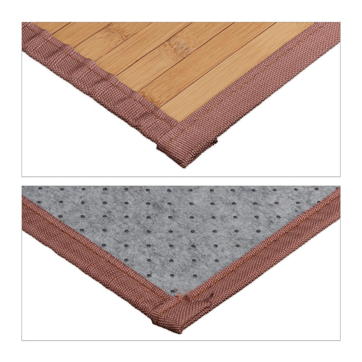 BAMBUSMATTE - Hellbraun, Holz/Textil (45/80cm) - Relaxdays