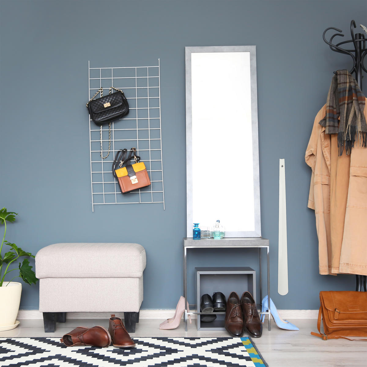 2XSCHUHLÖFFEL - Weiß, Metall (4.5/58.5/4cm) - Relaxdays