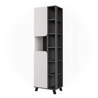 HOCHSCHRANK Karen Anthrazit/Weiß 50 x 175 cm mit 2 Türen - Anthrazit/Weiß, Holzwerkstoff (50/175/35cm) - Vicco