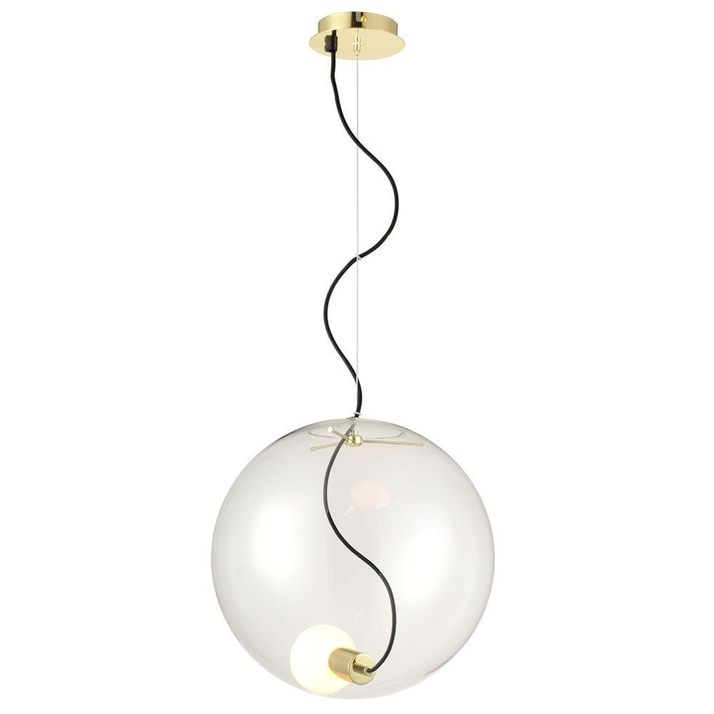 PENDELLEUCHTE Sphere Gold/Klar Ø 40cm - Goldfarben, Glas (40/40/40cm) - s.luce
