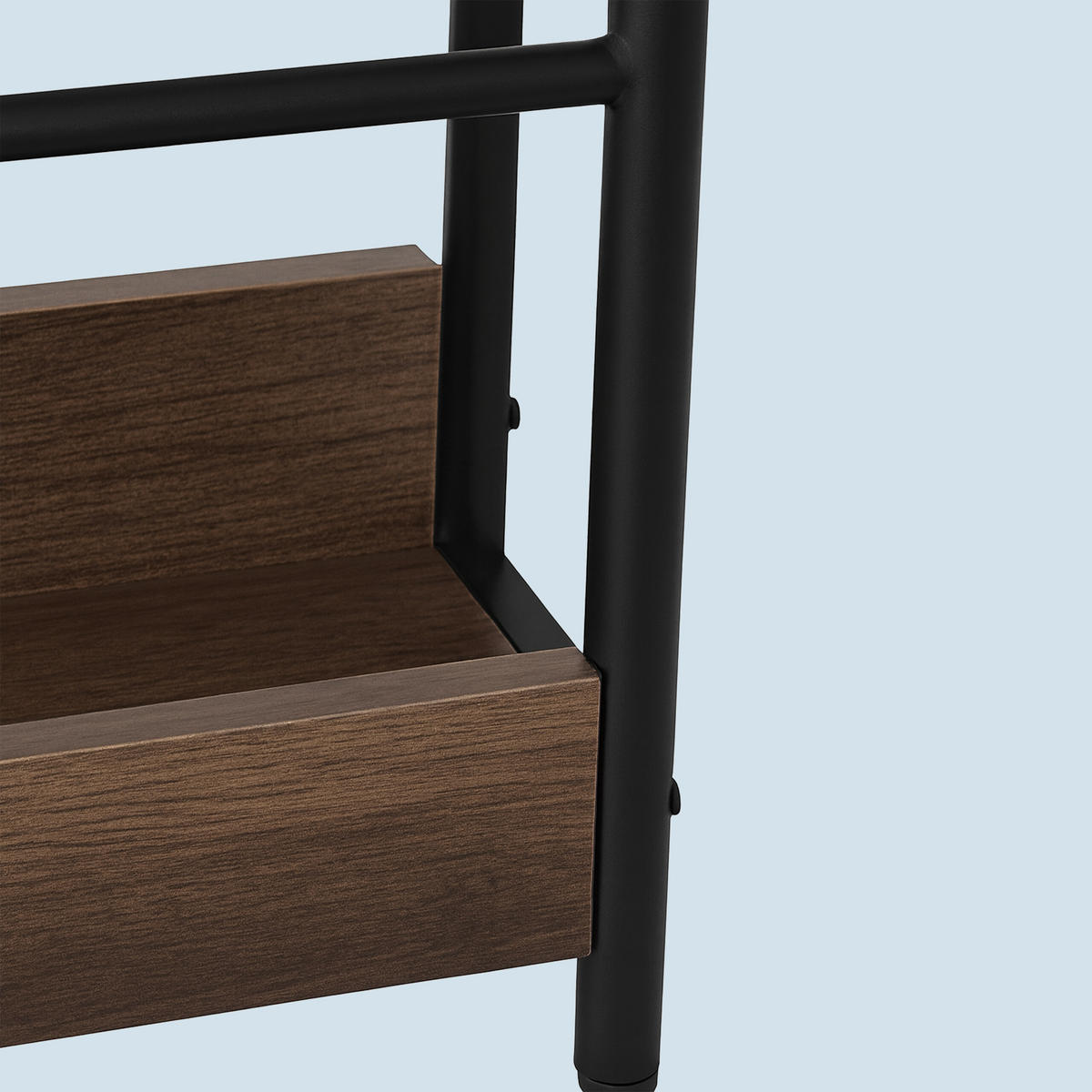 BEISTELLTISCH - Dunkelbraun, Holzwerkstoff/Metall (18/18/58cm) - Relaxdays