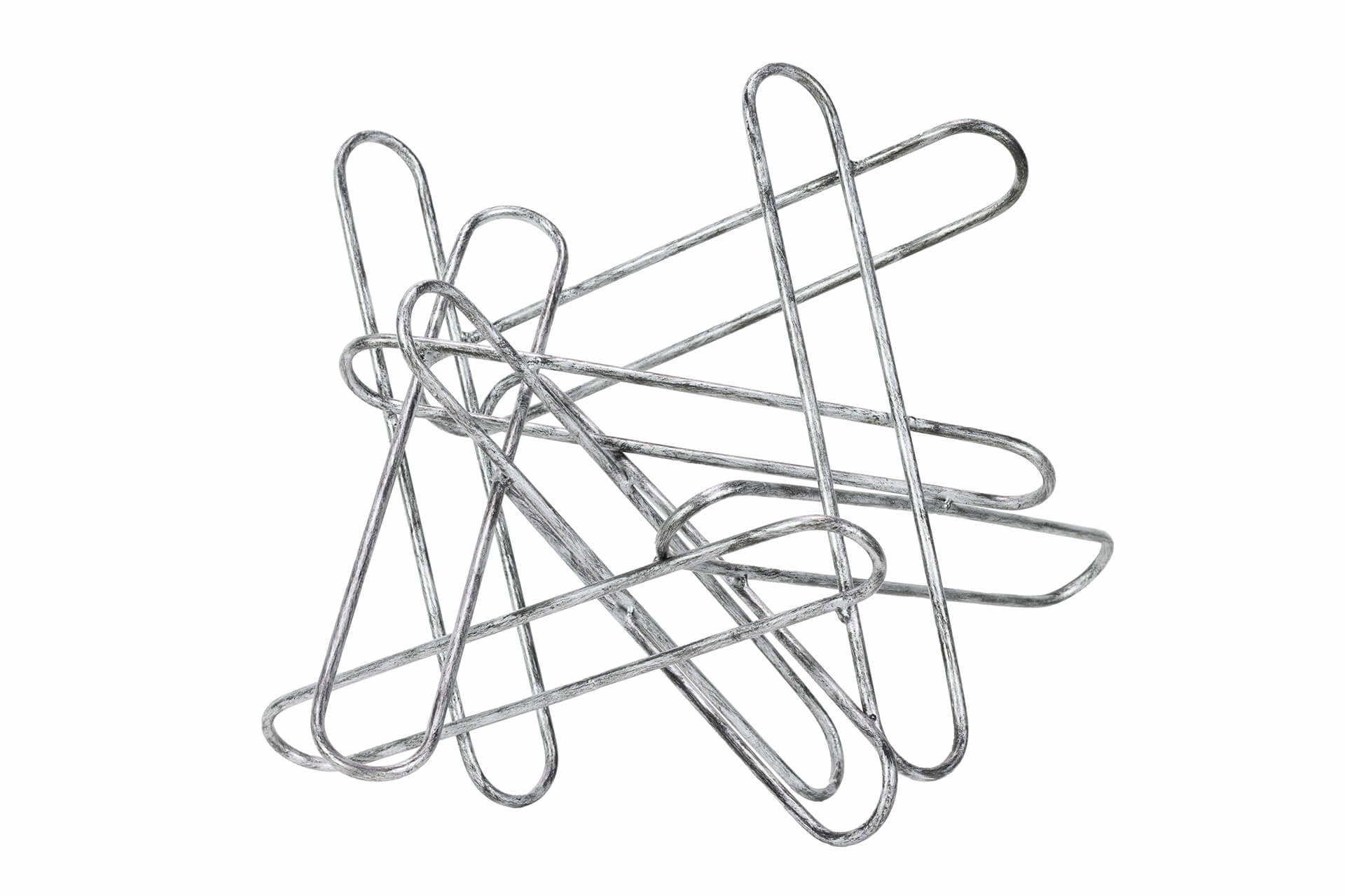 METALLSKULPTUR Silber 45/40 cm - Silberfarben, Metall (3.51/40/25cm) - KUNSTLOFT