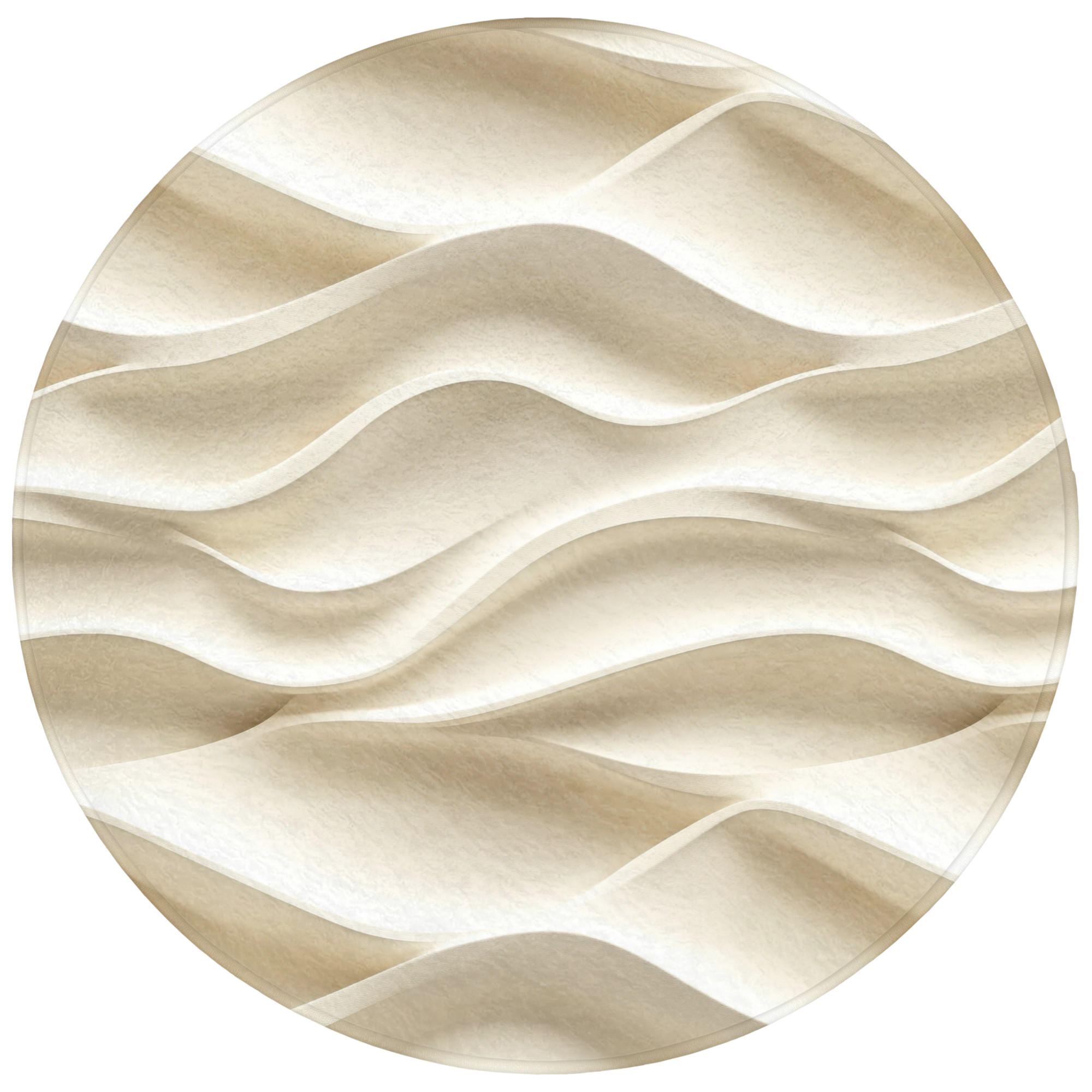 OnlyWow KOUPELNOVÁ PŘEDLOŽKA Linie - Vlnité - Krémové 70x70 cm
