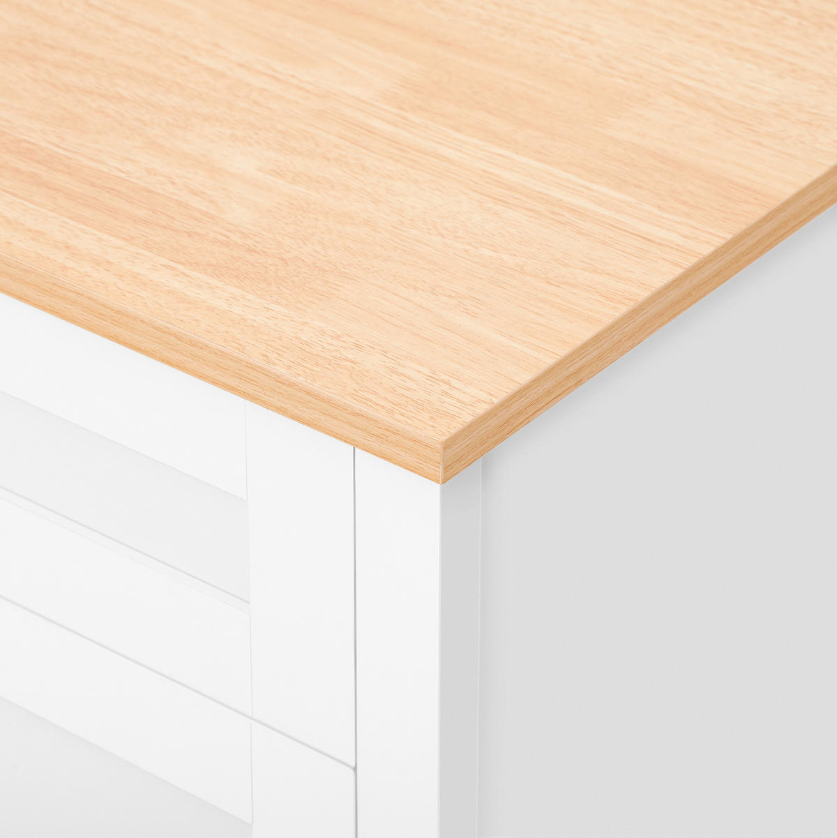 KÜCHENINSEL aus MDF 115x40x87 cm Weiß mit Schublade & Stauraum - Weiß, Holzwerkstoff (40/87/115cm) - Modfu