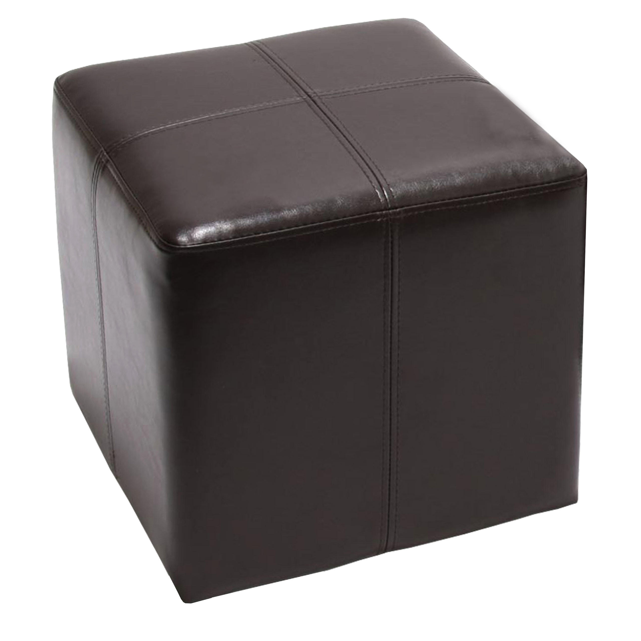 SITZHOCKER Braun - Braun, Leder (36/36/36cm) - MCW