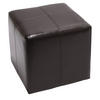 SITZHOCKER Braun - Braun, Leder (36/36/36cm) - MCW
