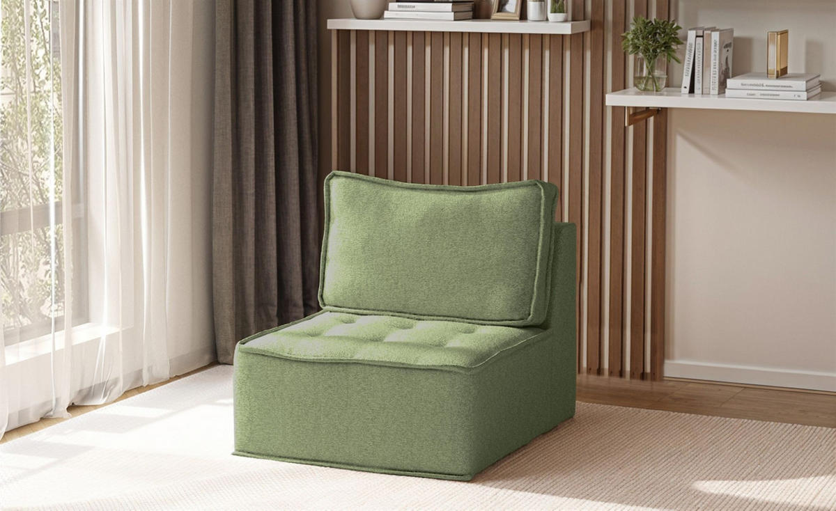 SESSEL Sande Xs In Alpine - Hellgrün, Holzwerkstoff/Textil (80/85/90cm) - Fun Möbel