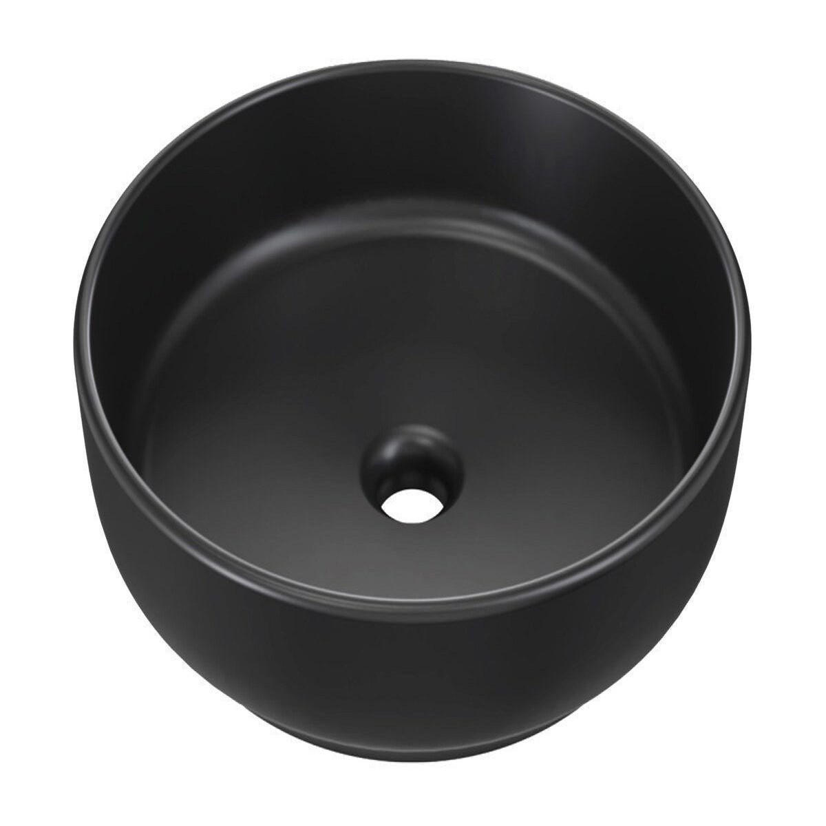 AUFSATZWASCHBECKEN 40 cm - RIVER 1 BM287 in Schwarz / Matt - Schwarz, Keramik (40/12/40cm)