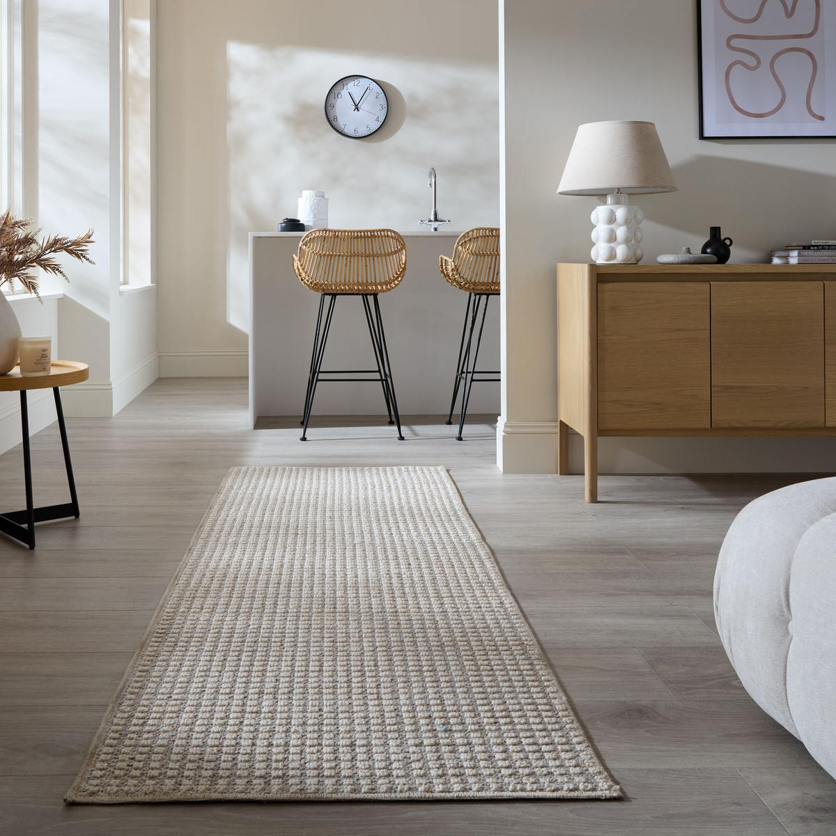 KURZFLORTEPPICH Waschbar NORA, einfarbig, aus Polyester, Grau, 78 x 230 cm - Grau, Textil (78/230cm) - KADIMA DESIGN