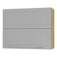 KÜCHENHÄNGESCHRANK Kvantum W8B/90 Dust Grey Matt / Eiche Artisan Matt 90 / 32,5 / 72cm - Eiche Artisan/Grau, Holz/Holzwerkstoff (90/72/36cm) - Feldmann-Wohnen