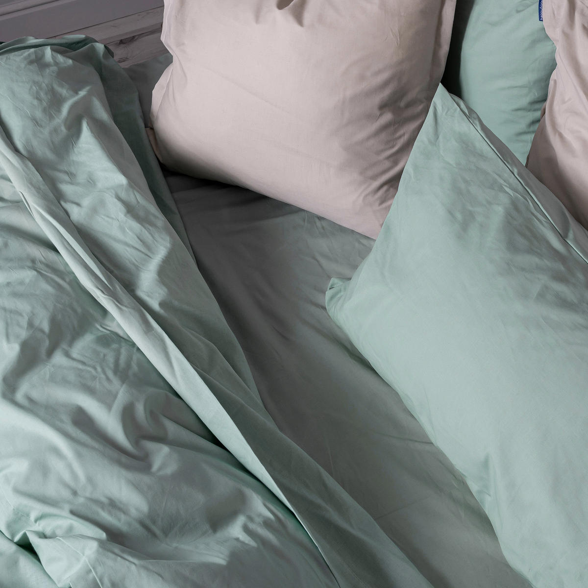 BETTBEZUG basic 260x240 cm (übergrösse) minze - Mintgrün, Textil (260/240cm) - Happy Friday