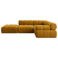 ECKSOFA modulares Sofa Felto-L1 - 285x190x70 cm Senfgelb Cord - Currygelb, Holzwerkstoff/Textil (285/190cm) - ALTDECOR