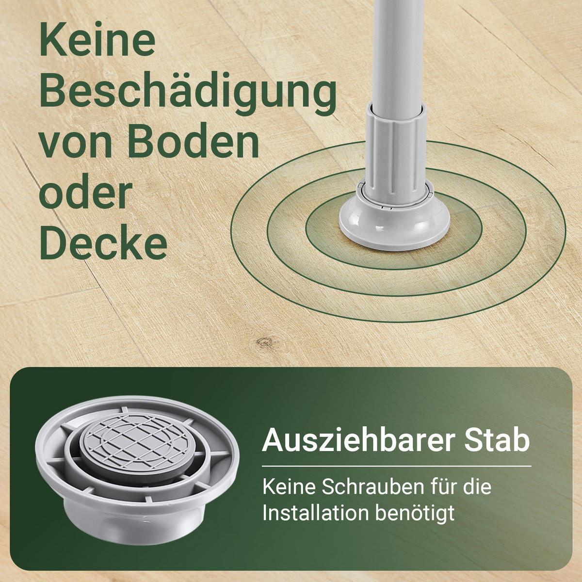 TELESKOP KLEIDERSTÄNDER Hellgrau - Grau, Kunststoff (311/295/37cm) - SoBuy