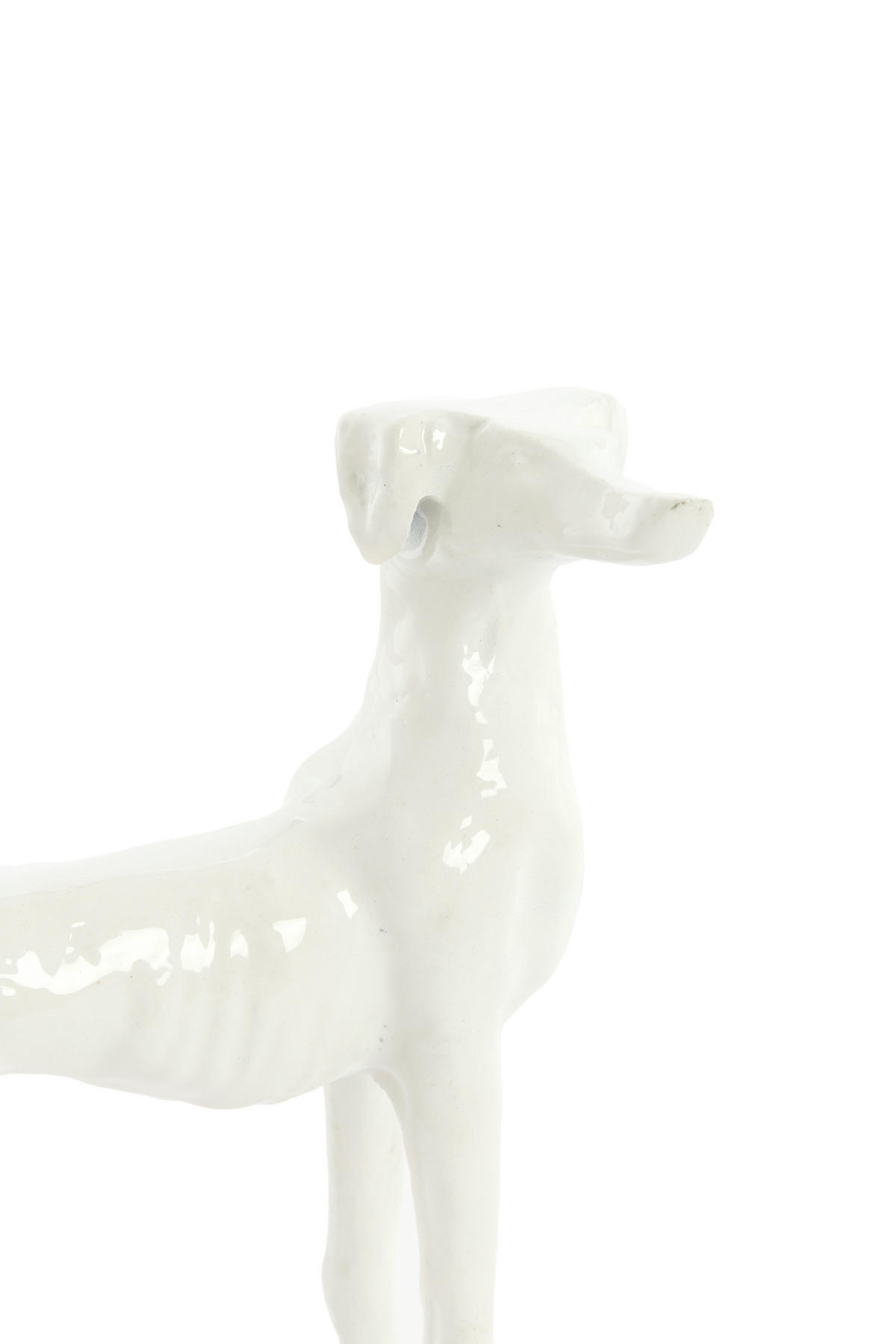 ORNAMENT Dogs Weiß 17/8/18 cm - Weiß, Metall (8/18/17cm) - Light & Living
