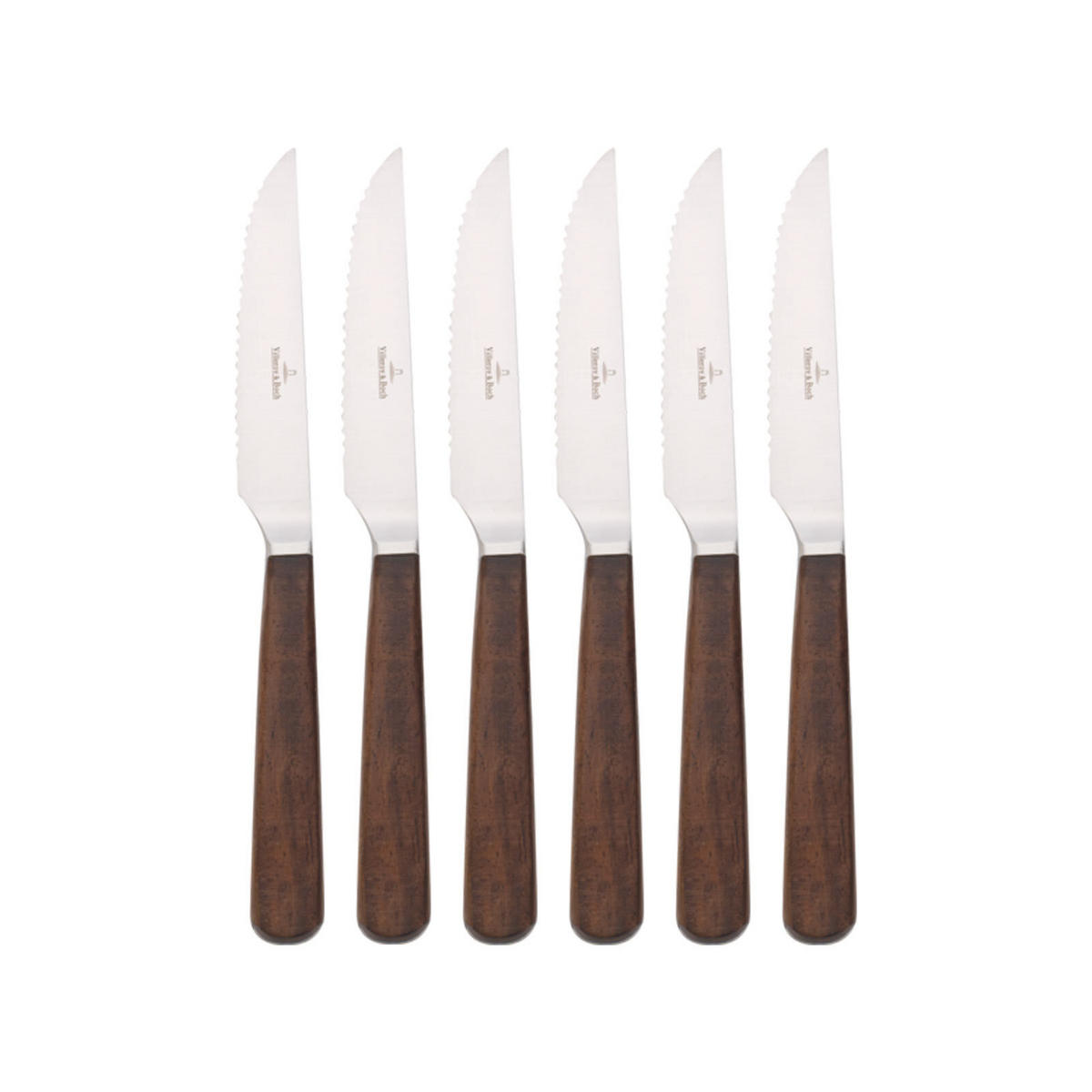 STEAKMESSER Texas silber 23,5 cm 6er Set - Silberfarben, Metall - Villeroy & Boch