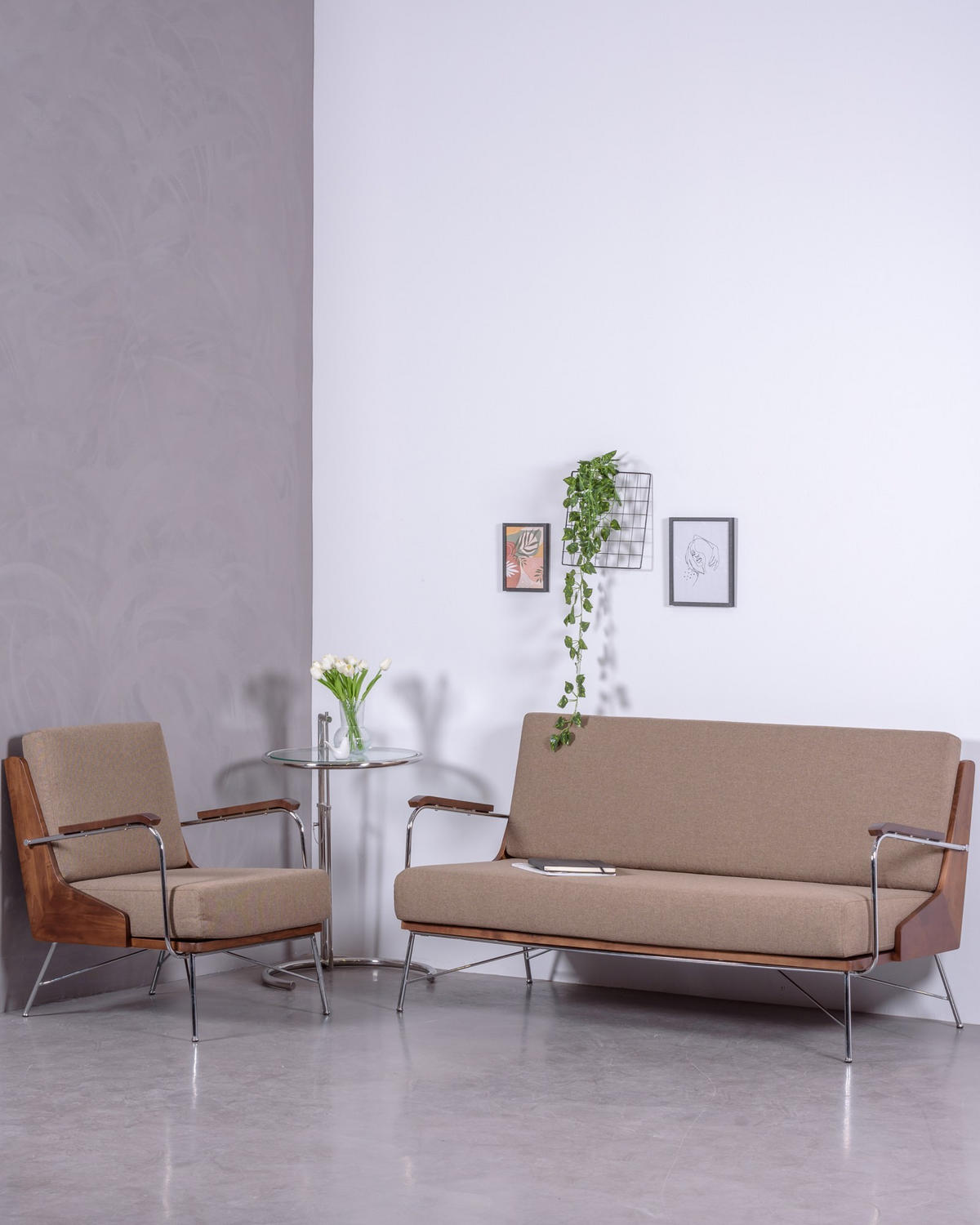 SOFA Holz Beige - Beige, Holz (158/84/71cm) - Nest Dream