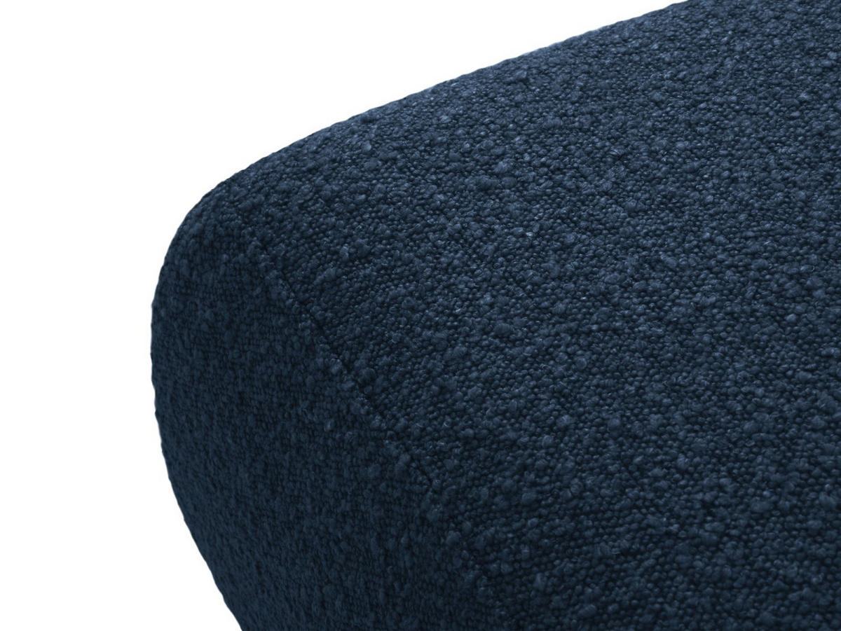 POUF Molino aus Boucle dunkelblau - Dunkelblau, Textil (100/36/100cm) - Micadoni