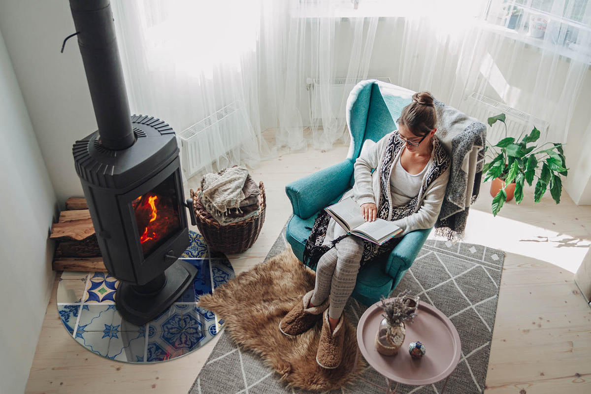 GLASPLATTE für Kamin Ø 70 cm Blau - Blau, Glas (70/70/0.4cm) - ArtPrintCave