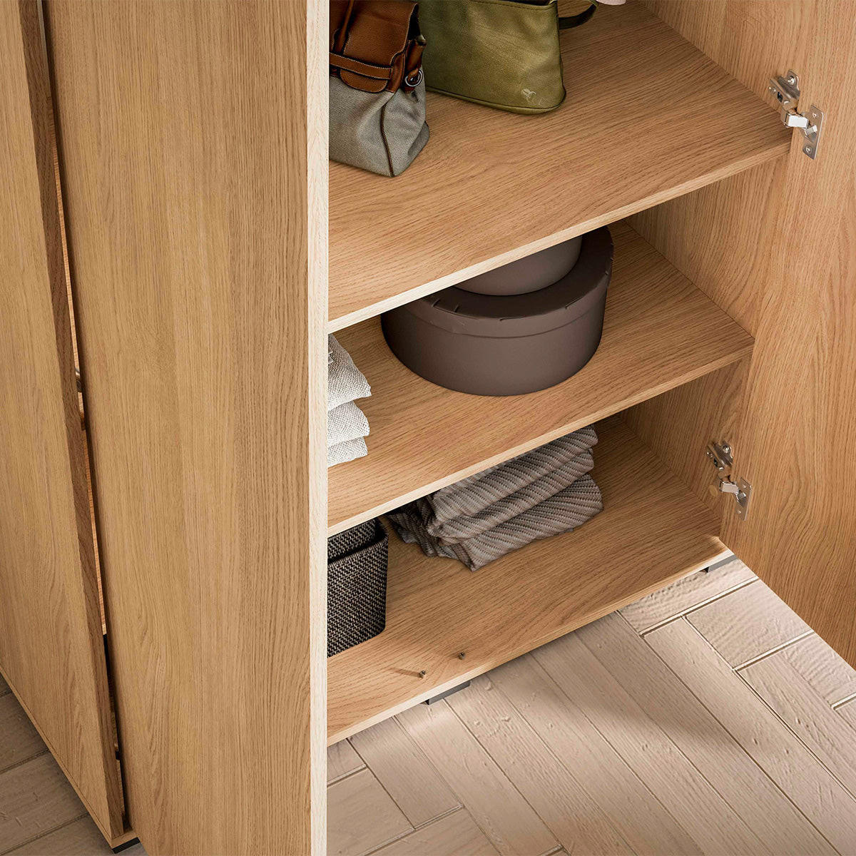 KLEIDERSCHRANK 2 Türen Nila Holz - Braun, Holzwerkstoff (92/190/52cm) - Petits-meubles