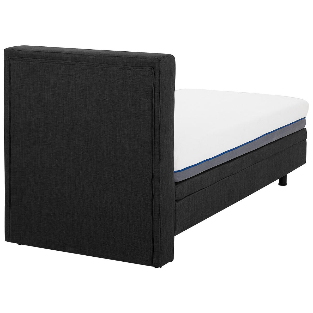 POLSTERBETT 80/200cm Dunkelgrau Duke - Dunkelgrau, Textil (80/200cm) - Beliani