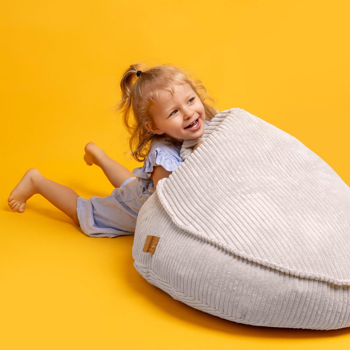 SITZSACK für Kinder, Bär, Aesthetic, Ecru - Ecru, Textil (58/50/67cm) - MeowBaby