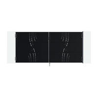 STAHLFLÜGELTOR Nali Veleta Mattschwarz 3,5m H.160cm + 2 STAHLPFOSTEN Dario 8x8 H.230cm - Schwarz, Metall (293/160cm) - Casanoov