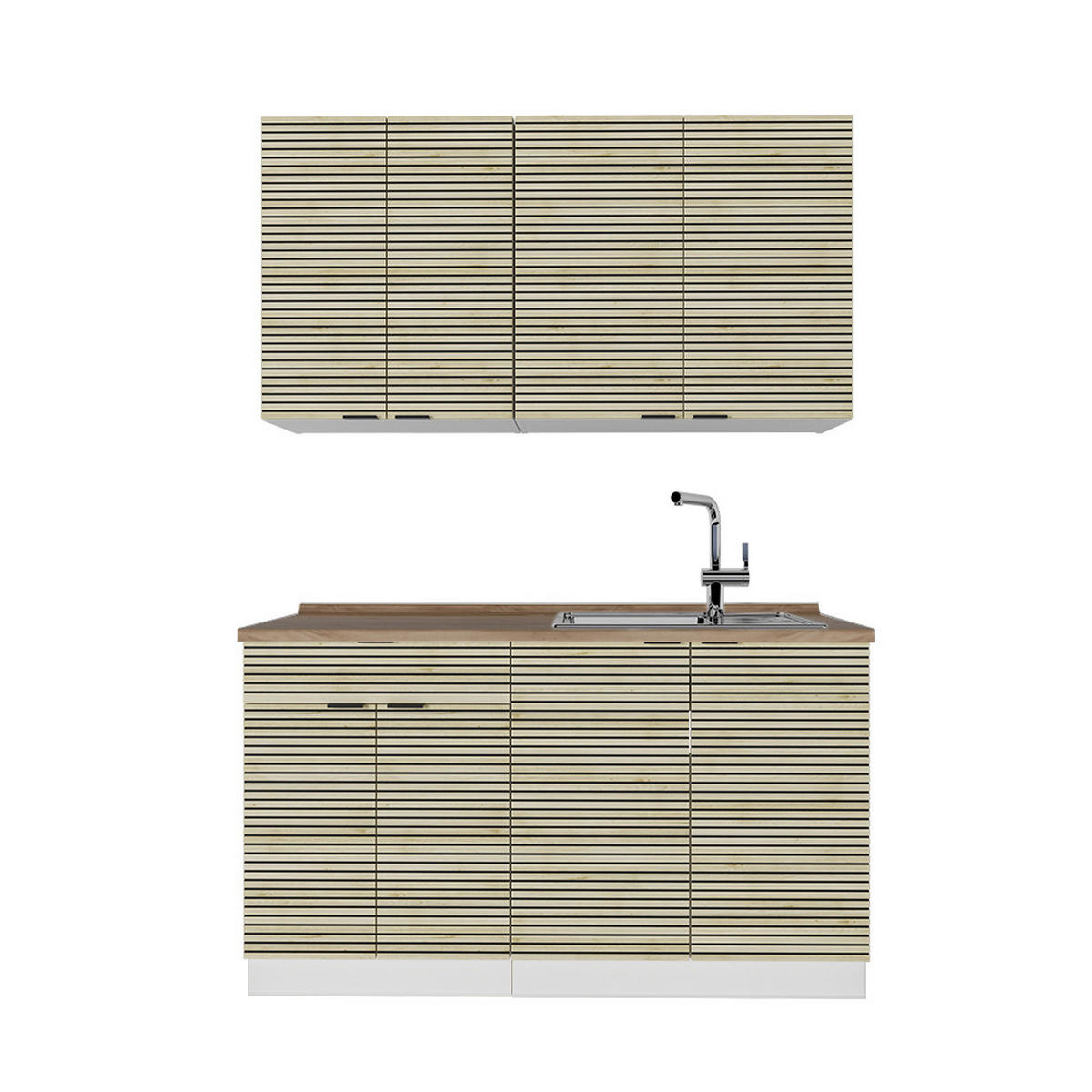 Eichefarben/Weiß, Holzwerkstoff (140/81.6/60cm) - Vicco