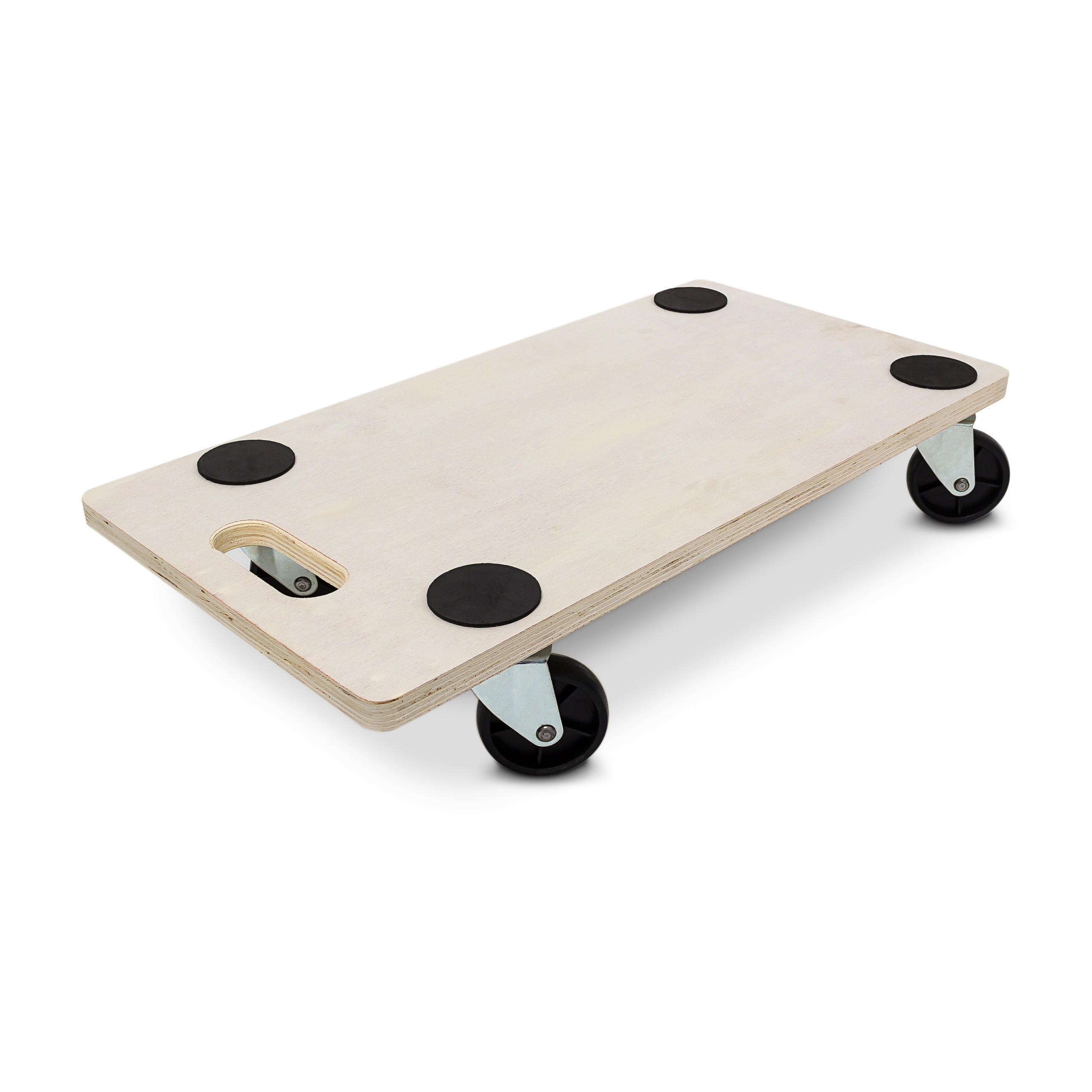 PREPRAVNÝ vozík - svetlohnedá, kompozitné drevo/plast (58/11/30cm) - Relaxdays