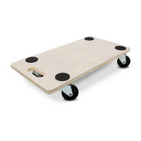 PREPRAVNÝ vozík - svetlohnedá, kompozitné drevo/plast (58/11/30cm) - Relaxdays