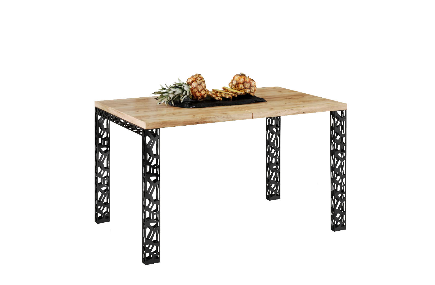 Endo-Moebel Esstisch Eiche Bianco 80x76x80 cm