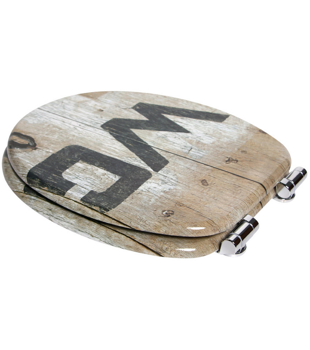 WC-SITZ Old Style - Braun, Holzwerkstoff (38/6/47cm) - Sanilo