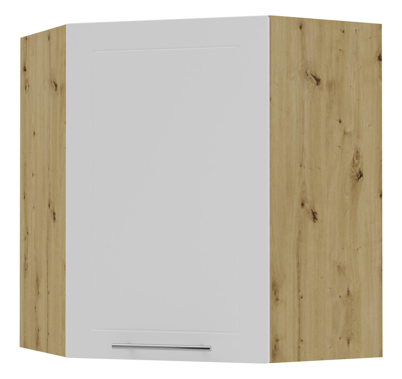 KÜCHENHÄNGESCHRANK Kvantum W10/60 Weiß Matt / Eiche Artisan Matt 60 / 60 / 72cm - Eiche Artisan/Weiß, Holz/Holzwerkstoff (60/72/60cm) - Feldmann-Wohnen