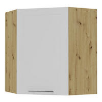 KÜCHENHÄNGESCHRANK Kvantum W10/60 Weiß Matt / Eiche Artisan Matt 60 / 60 / 72cm - Eiche Artisan/Weiß, Holz/Holzwerkstoff (60/72/60cm) - Feldmann-Wohnen