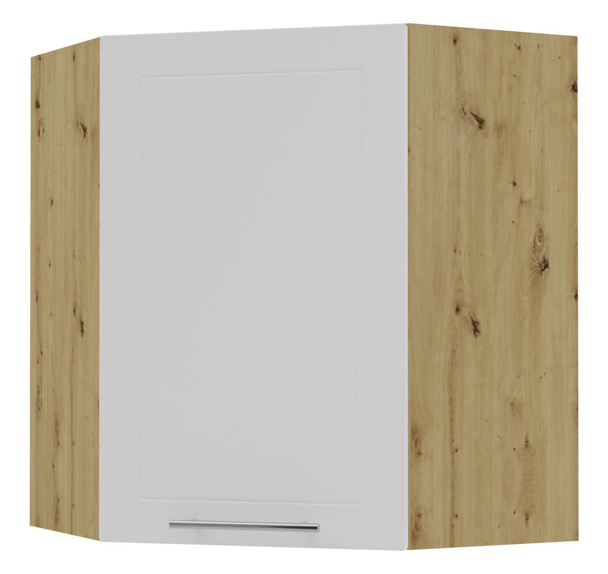 KÜCHENHÄNGESCHRANK Kvantum W10/60 Weiß Matt / Eiche Artisan Matt 60 / 60 / 72cm - Eiche Artisan/Weiß, Holz/Holzwerkstoff (60/72/60cm) - Feldmann-Wohnen