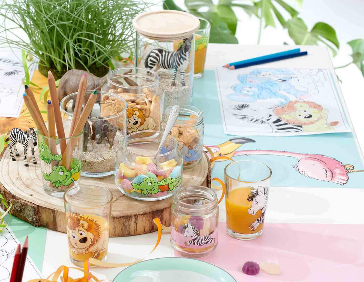 KINDERGLÄSER Tiere & Berufe bunt 205 ml 24er Set - Multicolor, Glas (0.205L) - Ritzenhoff Breker