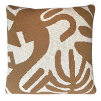 DEKOKISSEN Flora gestrickt karamell 50x50 - Creme, Textil (50/50/12cm) - Malagoon
