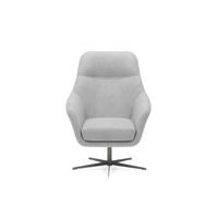 RELAXSESSEL Collection Drehstuhl CUBO – komfortabel, drehbar, modernes Design, 76x97x76 cm, Farbe - Hellgrau/Schwarz, Holz/Textil (76/97/76cm) - DomoHome