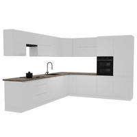 ECKKÜCHE 350 x 290 cm - Aspen K92-M350 - in Weiß /Hochglanz - Weiß, Holz/Holzwerkstoff (640/212/58cm)