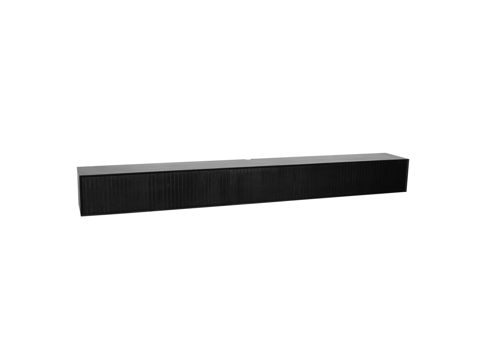 LOWBOARD Dimora Mangoholz 280 cm / 35 cm Schwarz - Schwarz, Holz (280/30/35cm) - Villa Möbel