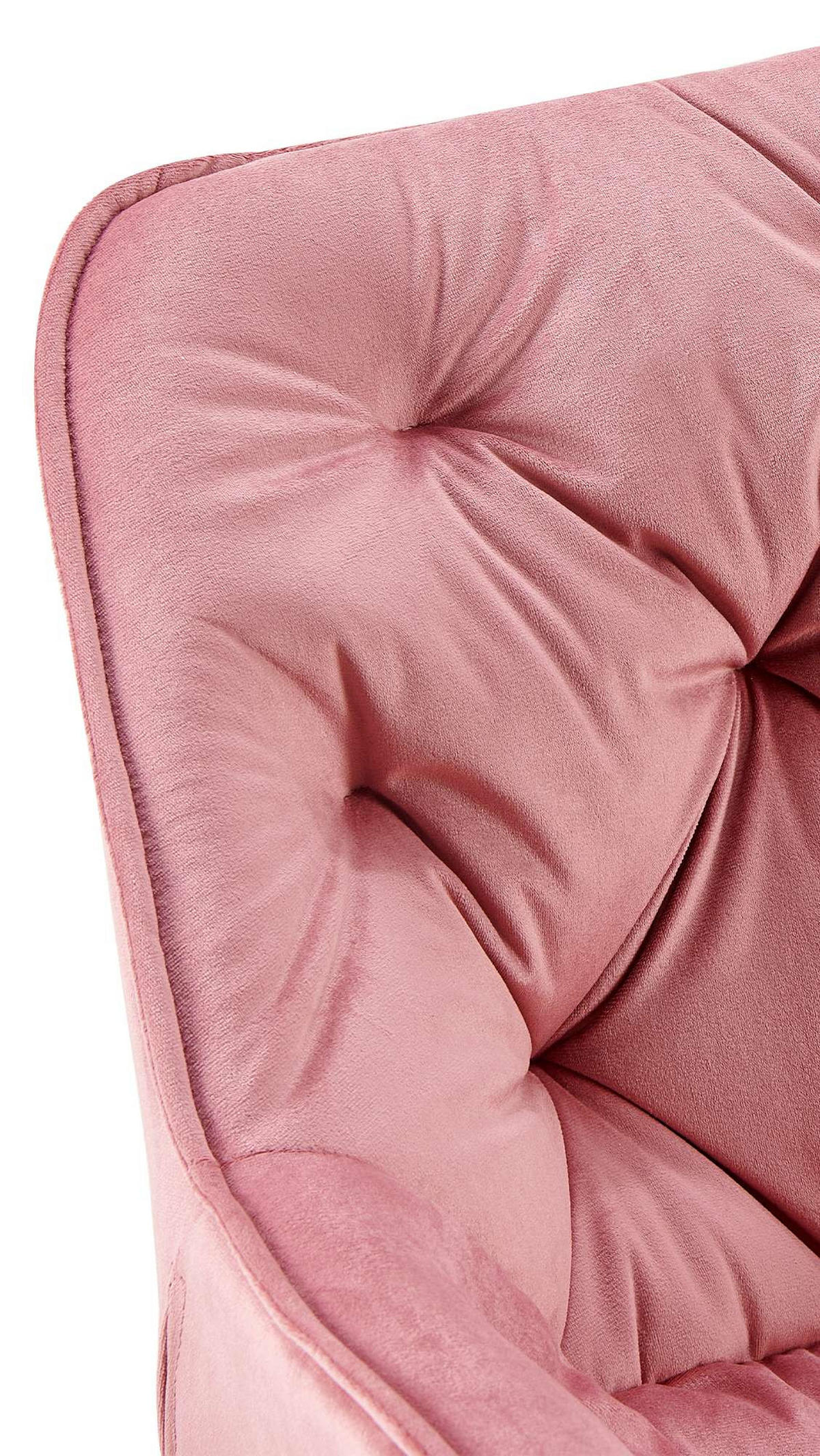 ARMLEHNENSTUHL Samt rosa - Schwarz/Rosa, Textil/Metall (58/83/62cm) - CLP