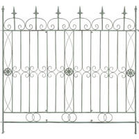 GARTENZAUN Metall Antik-Grün - Grün, Metall (124/116cm) - CLP
