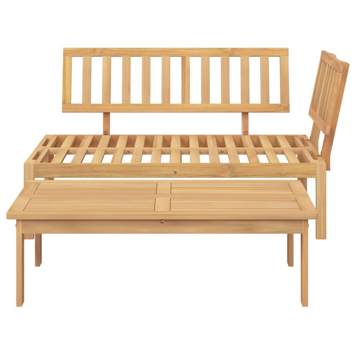 GARTEN-SOFAGARNITUR 2-TLG. Aus Paletten Massivholz Akazie - Braun, Holz (92/69/133cm) - vidaXL