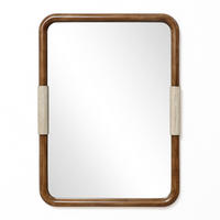 WANDSPIEGEL HTA0484 - Braun, Naturmaterialien/Holz (3/76.5/56cm) - Hometopia