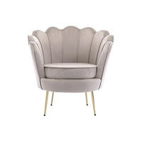 SESSEL mit gerader Rückenlehne - 1 Person - Samt, Stoff - Taupe - Taupe, Textil (78/76.5/75cm) - Vente-Unique