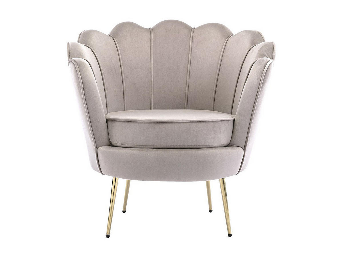 MUSCHELSESSEL - Samt - Graubraun - DANDELION - Braun, Textil (78/76.5/75cm) - Pascal Morabito