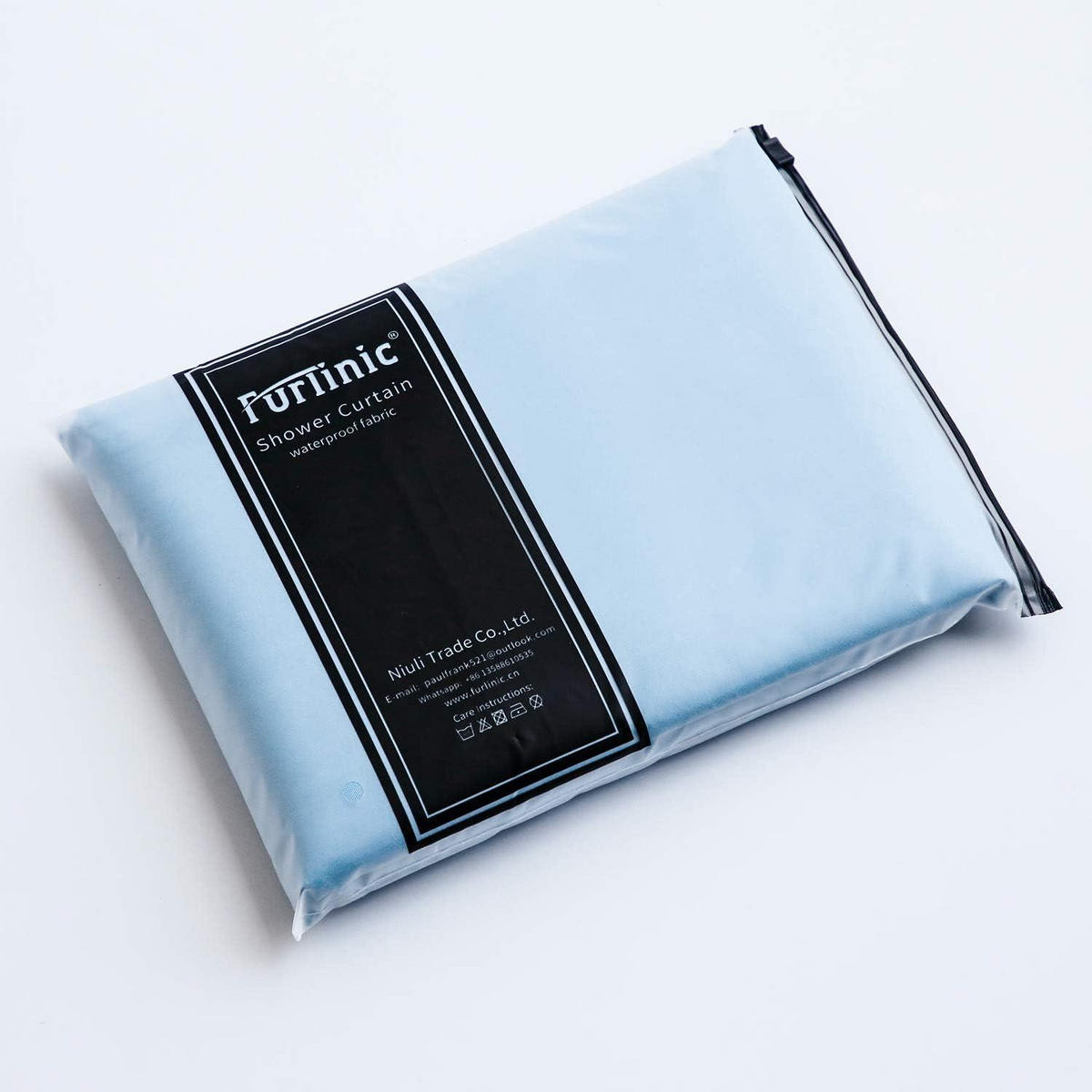 DUSCHVORHANG Hellblau 180 x 210 cm - Hellblau, Textil (180/210cm)