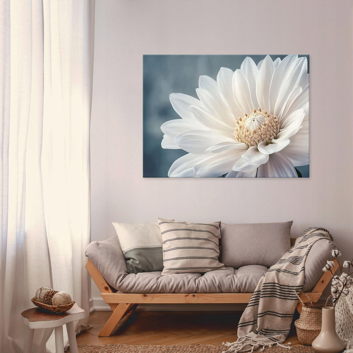 WANDBILD Blumen Abstrakt Wohnzimmer 60x40 - Multicolor, Holzwerkstoff (60/40cm) - Wallarena