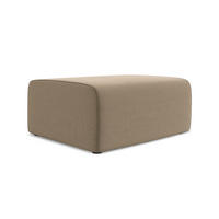 POUF Samt Stoff Beige - Beige/Schwarz, Kunststoff/Textil (90/80/60cm) - Makamii
